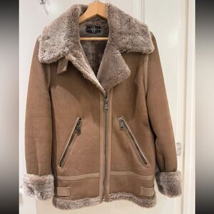 Luxurious Real Shearling Aviator Jacket